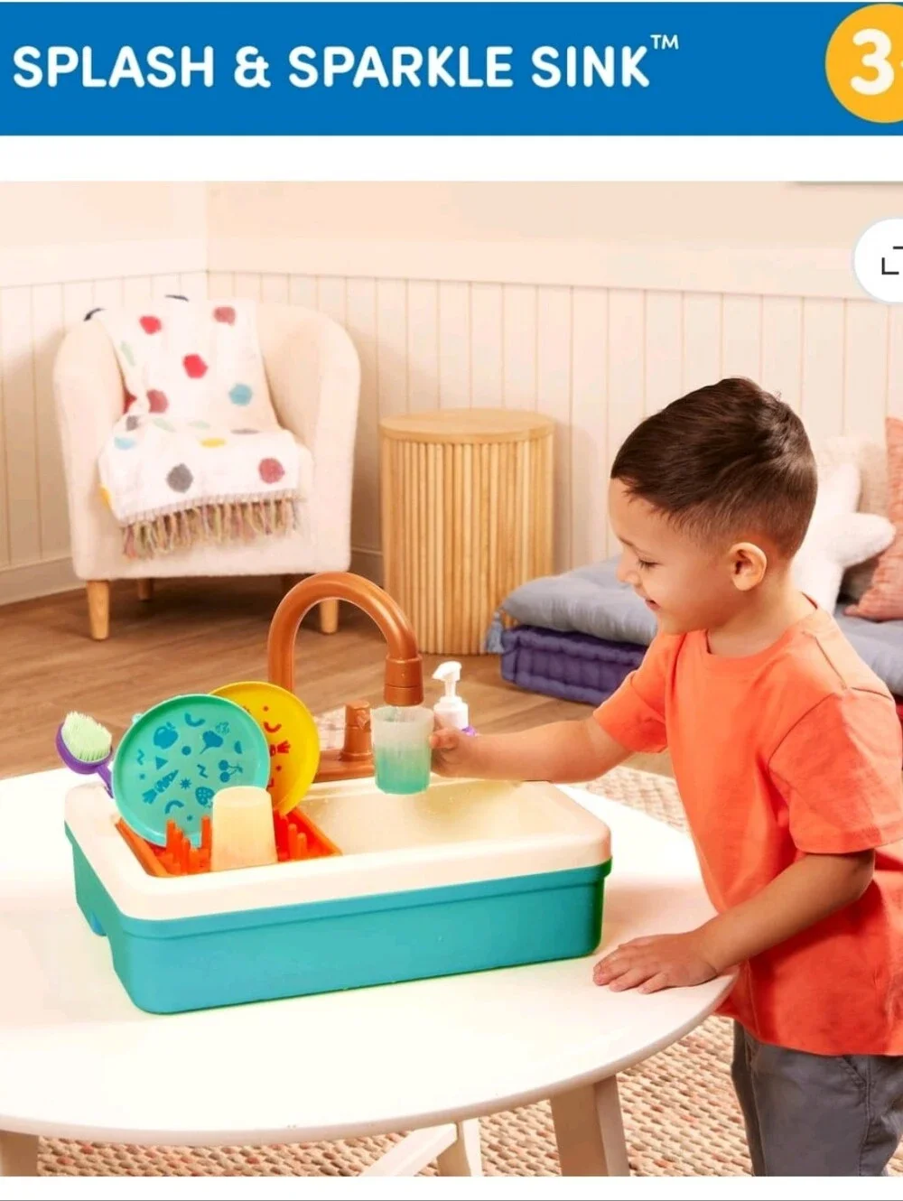 New Battat Splash & Sparkle Sink Kids Interactive Playset NIB